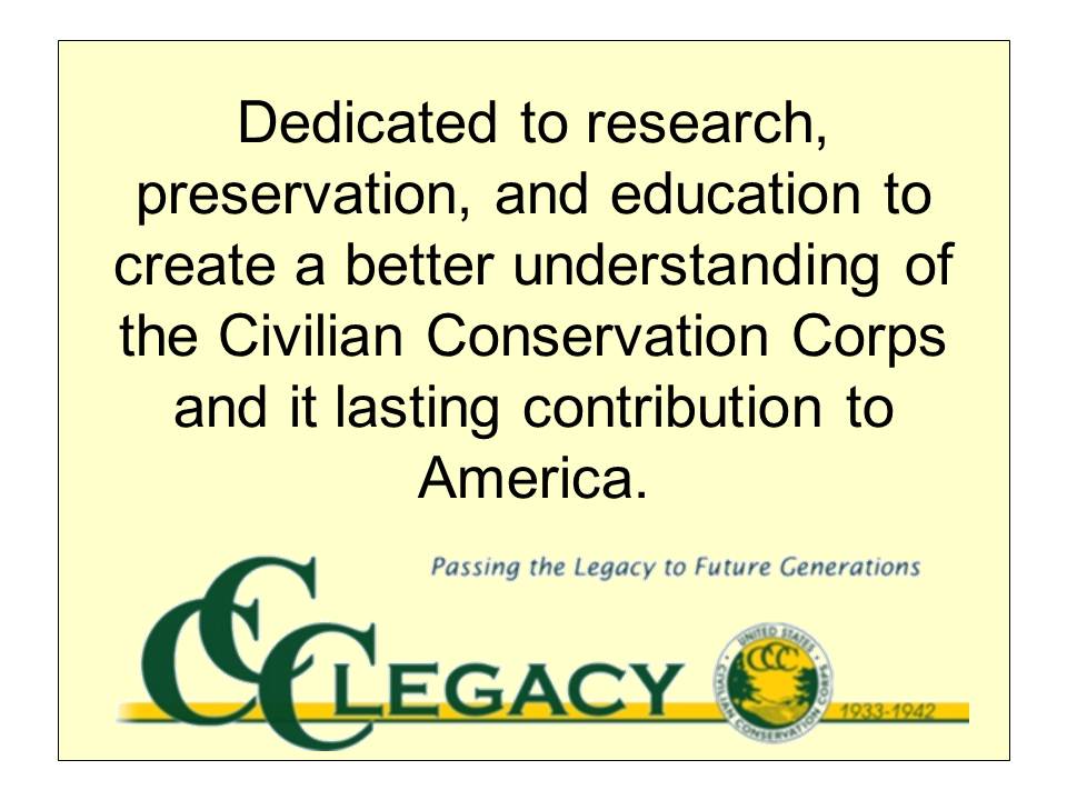 Slide 25 — Camp Roosevelt, April 1933