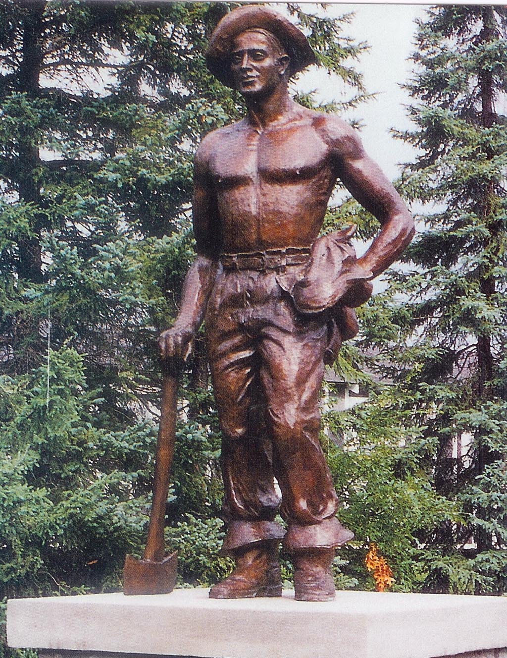 CCC Worker Statue at Higgins Lake, Michigan