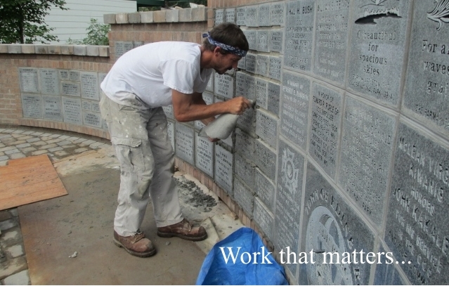 CCC enrollees at work building trails in a national forest, 1930s
