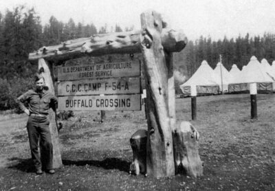 At TEx Co. 842 F-54-A Buffalo Crossing Camp Entrance Sign