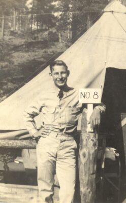 Co. 842, F-54-A Gene Gaddy at Buffalo Crossing Camp1938