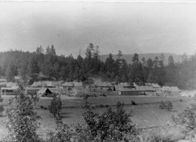 Indian Gardens camp looking north toward Mogollon Rim circa1934