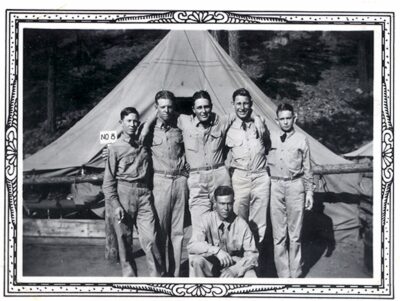 New recruit Eugene Gaddy standing second from the right 1938