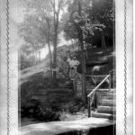 Visitors enjoying a walk down the CCC built steps